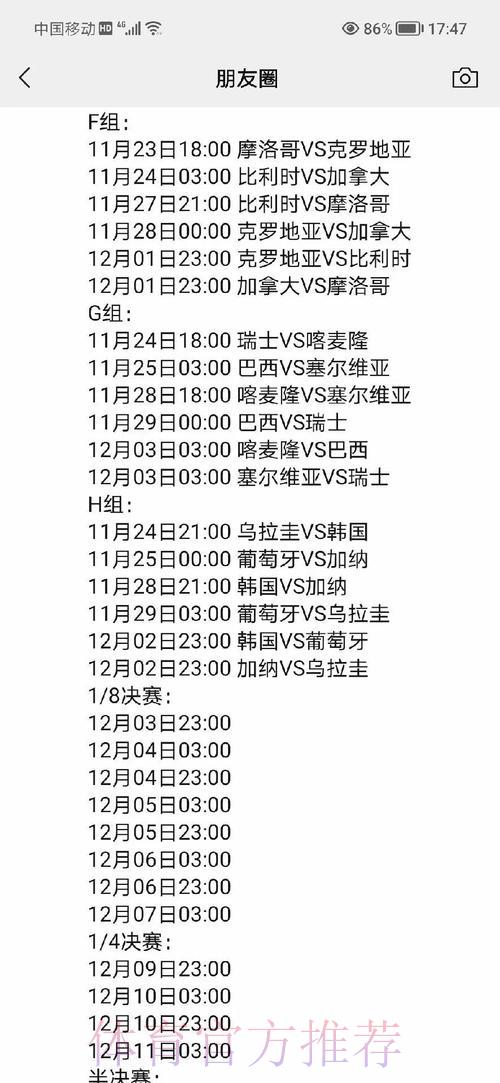 世界杯最新比分与赛程安排全面解析